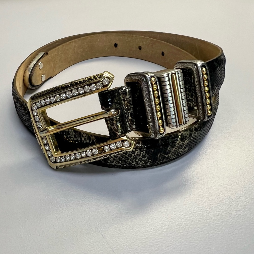 Vintage Streets Ahead 90s Rhinestone Goldtone Belt size small